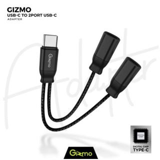 Gizmo Newๆๆๆ GA012 สายแปลงเชื่อมต่อ USB Type-c to 2 port Type-c สำหรับหูฟัง และสำหรับชาร์จ