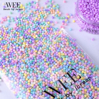 Weevy weebeads ลูกปัด คริสตัลสีขุ่น #0005 (4mm)มีหลายสีหลายขนาดให้เลือก สินค้าพร้อมส่ง (บริการเก็บปลายทาง)