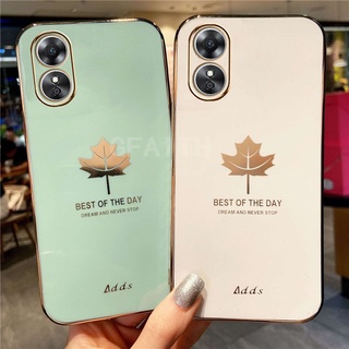 พร้อมส่ง ใหม่ เคสโทรศัพท์มือถือแบบนิ่ม กันกระแทก กันรอยเลนส์กล้อง ลายใบเมเปิ้ล แฟชั่น สําหรับ OPPO A58 4G OPPO A58 NFC 2023 A58 OPPOA58NFC