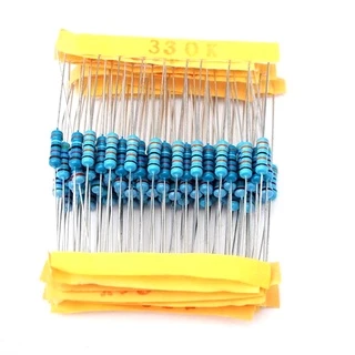 (10 ตัว) ตัวต้านทาน 1/2W ค่าความต้านทาน 0.1 - 360 โอห์ม ความคาดเคลื่อน 1% 10pcs Metal film resistor 0.1 Ohm ~ 360 Ohm