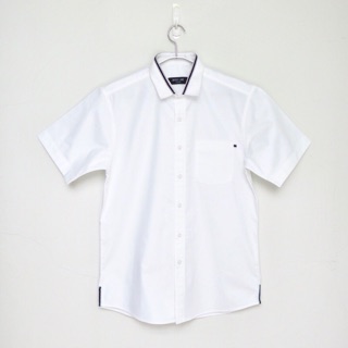 Collar Trimmed Short Sleeve Shirt