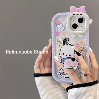 เคสโทรศัพท์มือถือ ลาย Pochacco น่ารัก สําหรับ OPPO A57 A77s A54 A16 A15 A15s A53 A31 2020 A5 2020 A9 2020 Reno 7z Reno 8 Pro Reno 5 Pro 5z Reno 6z A3s A12e F11