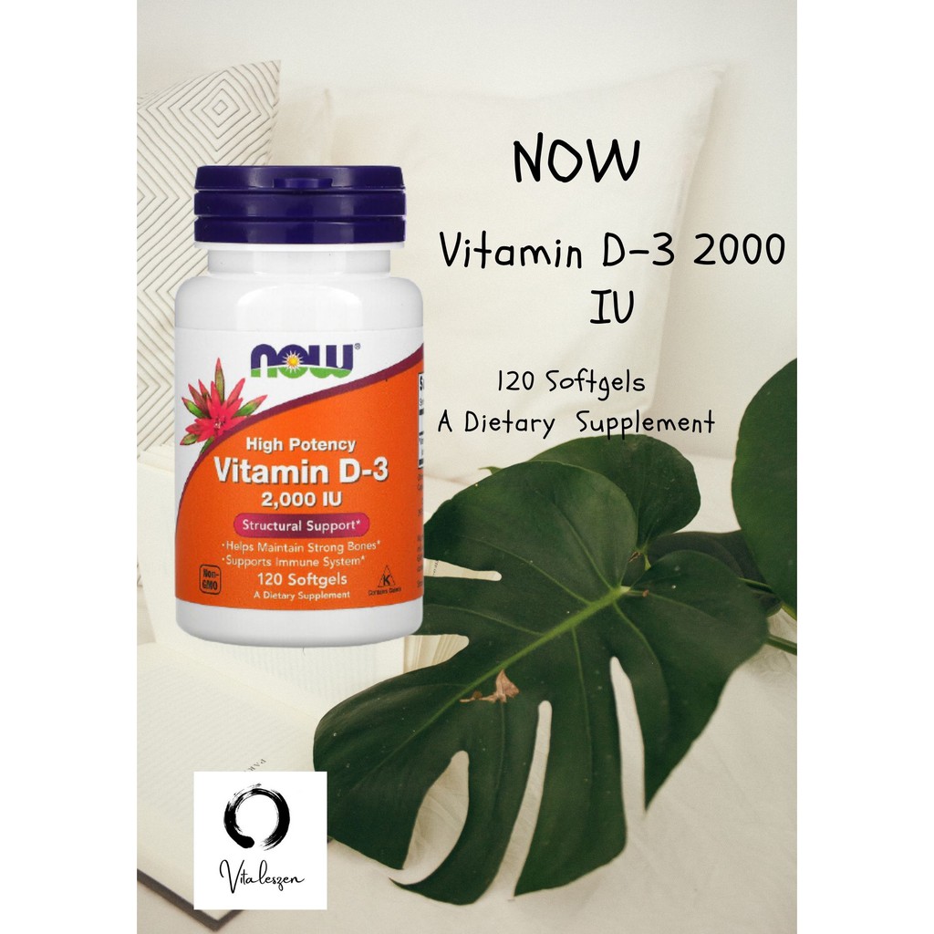 พร้อมส่ง/พรีออเดอร์ !!!!!!  NOW Vitamin D3 2000/5000 IU 120 softgel 🌺🌺🌺