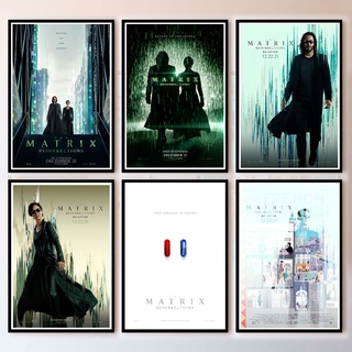 The Matrix 4 : Matrix Resurrections Poster  เดอะ เมทริกซ์ 4 ขนาด 33x48 cm มีหลายแบบให้เลือก