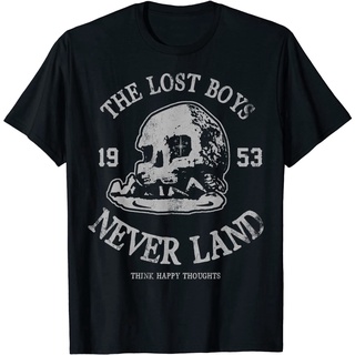 เสื้อยืด พิมพ์ลาย Peter Pan The Lost Boys Think Happy Thoughts สําหรับผู้ใหญ่