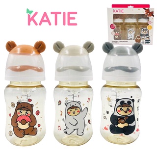 ขวดนมสีชา Pigeon และ KATIE (เคที่) Tritan ขวดนมสีชา ขวดนมเด็ก ขวดนมคอกว้าง ขนาด 4,5 และ 8 ออนซ์