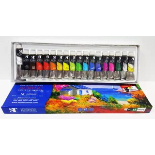 Acrylic Paint 18 สี,14 สี, 12,สี และ 25 สี Colors ST Professional สีอะคริลิครุ่น STเหมาะสำหรับคนรักศิลปะ