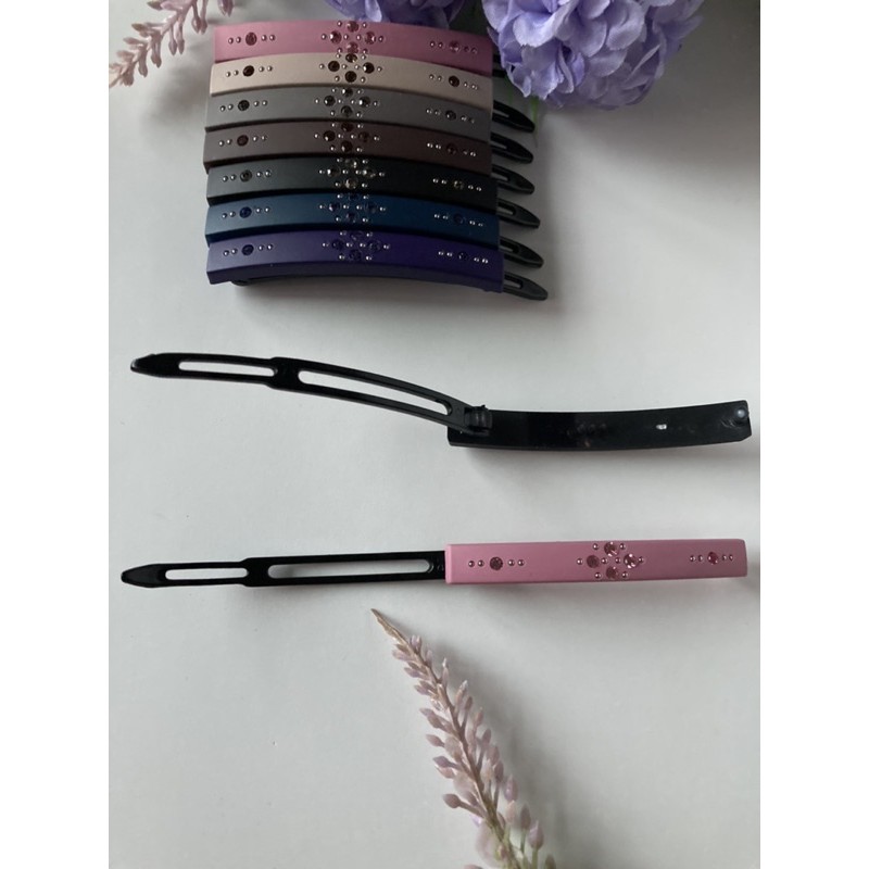 กิ๊บเกาหลี Made in Korea ของแท้ 🇰🇷กิ๊บกด ประดับเพชร นิ่มมาก ใช้ดี ไม่เจ็บหนังศีรษะ - รูปที่ 3