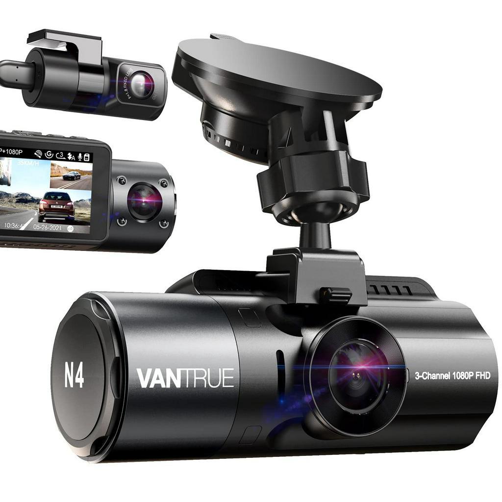 Vantrue N4 กล้องติดรถยนต์ 3 ช่อง 4K Dash Cam 4K+1080P ด้านหน้า และด้านหลัง 1440P+1440P ด้านหน้า และด