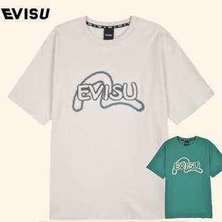 ใหม่ เสื้อยืดแขนสั้น ผ้าฝ้าย พิมพ์ลายโลโก้ Evisu ระบายอากาศ แฟชั่นฤดูร้อน สําหรับเด็กผู้ชาย และผู้หญิง