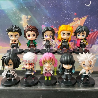 Demon Slayer Rengoku Tanjiro Shinobu Muichirou Model Figurines Cake Decoration Childrens Ornaments