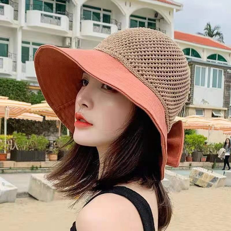 ฺB046 [พร้อมส่งจากไทย] หมวกบักเก็ต ปีกกว้าง สำหรับผู้หญิง