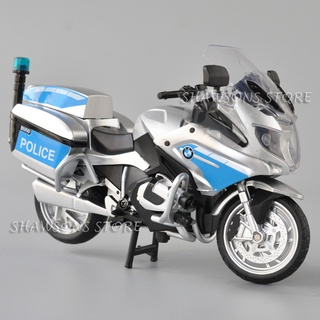 โมเดลรถจักรยานยนต์จําลอง ขนาด 1:12 พร้อมเสียง และไฟ ของเล่นสําหรับเด็ก BMW R1250 RT-P Police Street Bike