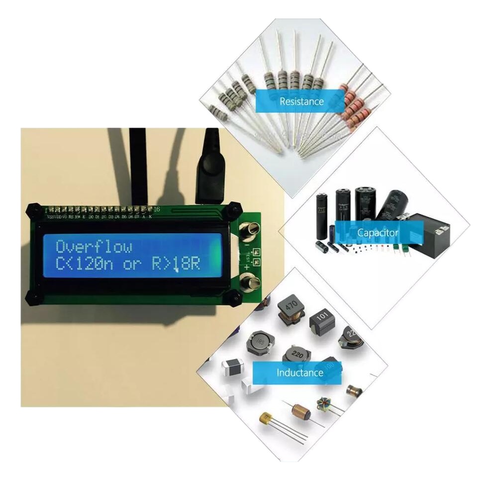 ESR01 Autorange Inductance Tester 20000 นับ Capacitance ESR Meter ความต้านทาน SMD ส่วนประกอบ Tester 