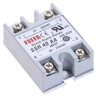 SSR-40 AA โซลิดสเตจ รีเลย์ solid state relay   ควบคุม 80-250 Vac โหลด 24 - 380VAC