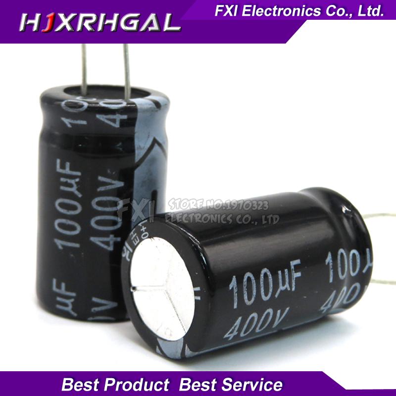 5PCS  400V100UF 18*30mm 100UF 400V 18*30 Electrolytic capacitor New original