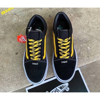 รองเท้าผ้าใบ Vans Old Skool Coutie Black/Yellow 100% พร้อมกล่อง