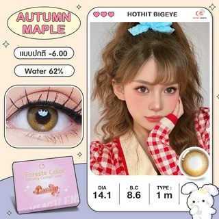 Candy Hya คอนแทคเลนส์พรีเมี่ยม No.1 อมน้ำ 62% Autumn Maple พร้อมส่งแบบปกติ และค่าสายตาสั้น 0.00-6.00