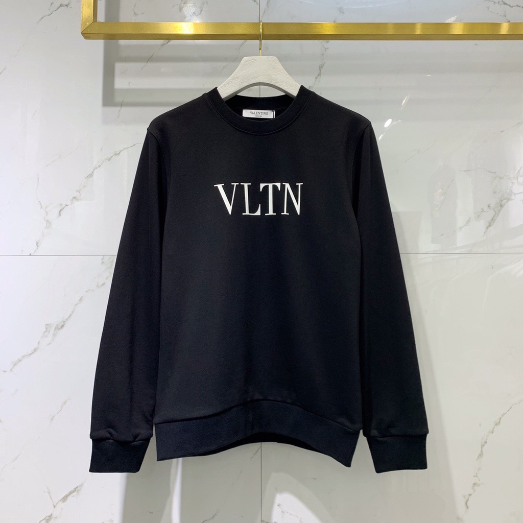 Valent1n0 เสื้อกันหนาวคอกลม แขนยาว ผ้าฝ้ายแท้ พิมพ์ลายตัวอักษร แฟชั่นฤดูใบไม้ร่วง และฤดูหนาว