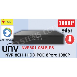 เครื่องบันทึก NVR301-08LB-P8