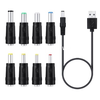 Hsv 8In1 5V Usb To Dc 5.5X2.1Mm 3.5Mm 4.0Mm 4.8Mm 6.4Mm 5.5X2.5Mm 6.3Mm สายชาร์จสําหรับพัดลมระบายความร้อน