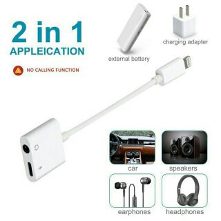 สายต่อหูฟัง3.5พร้อมชาร์จ lighting to 3.5Adapter(ฟังได้อย่างเดียว)