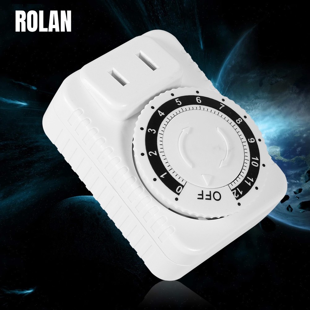 [Ready Stock] Rolan ซ็อปลั๊กประหยัดเวลา 12 ชั่วโมงสำหรับเครื่องใช้ไฟฟ้า 1 ชิ้น