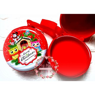 XMAS BOX  ที่เก็บสายหูฟังโทรศัพท์ มี 2 ลาย  Bag Box for Earphone Headphone Earbuds memory Card