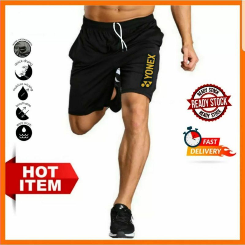 [S~5XL] YNEX SHORT PANTS SPORT BADMINTON YNX SHORT PANTS MICROFIBER SELUAR SUKAN BADMINTON SPORT SEL