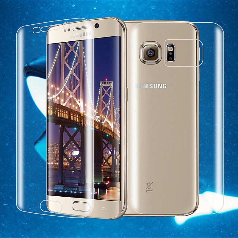 ฟิล์มไฮโดรเจลนิ่ม 7D กันรอยหน้าจอ ด้านหลัง แบบเต็มจอ สําหรับ Samsung galaxy S20 S8 S9 S10 Plus S10E S20 ultra S7 S6 edge Plus