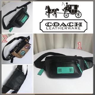 【HOT】Coach F72936 F72952 กระเป๋าผู้ชายกระเป๋าสะพายข้างกระเป๋าคาดเอวมี 2 แบบ