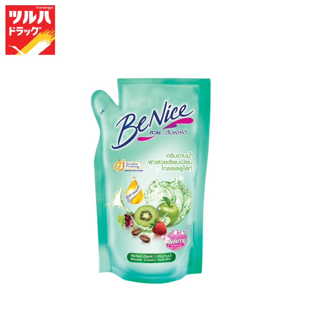 บีไนซ์ครีมอาบน้ำ สูตรเพื่อผิวนุ่มกระชับ เขียว 400 มล. ถุงเติม/BENICE PERFECT ELASTIC SHOWER CREAM GREEN 400 ML POUCH