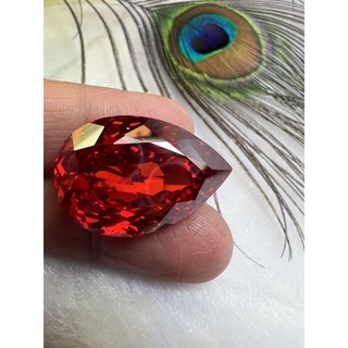 cubic zirconia Orange color 30x40mm Drop shape