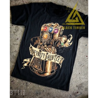 BT 117 infinity gauntlet gems stone เสื้อยืด สีดำ BT Black Timber T-Shirt ผ้าคอตตอน สกรีนลายแน่น S M L XL XXL