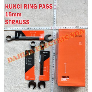 แหวนประแจ PASS 15มม STRAUSS