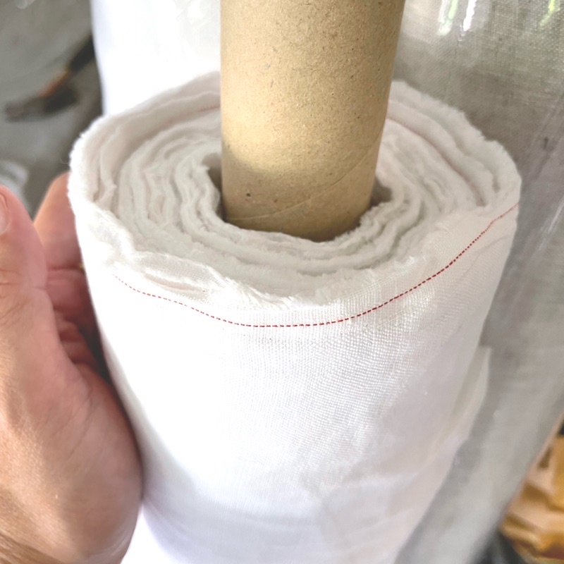 Phatural กางเกงขาสั้น(ผ้าลินินแท้) สีขาวออแกนิค