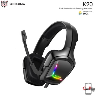 Onikuma K20 RGB Professional Gaming Headset หูฟังเกมมิ่ง รองรับ ทั้งบน PC/โทรศัพท์มือถือ/Android/iOS