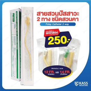 Protech สายสวนปัสสาวะ 2 ทาง No.12 และ No.14 (Foley catheter)