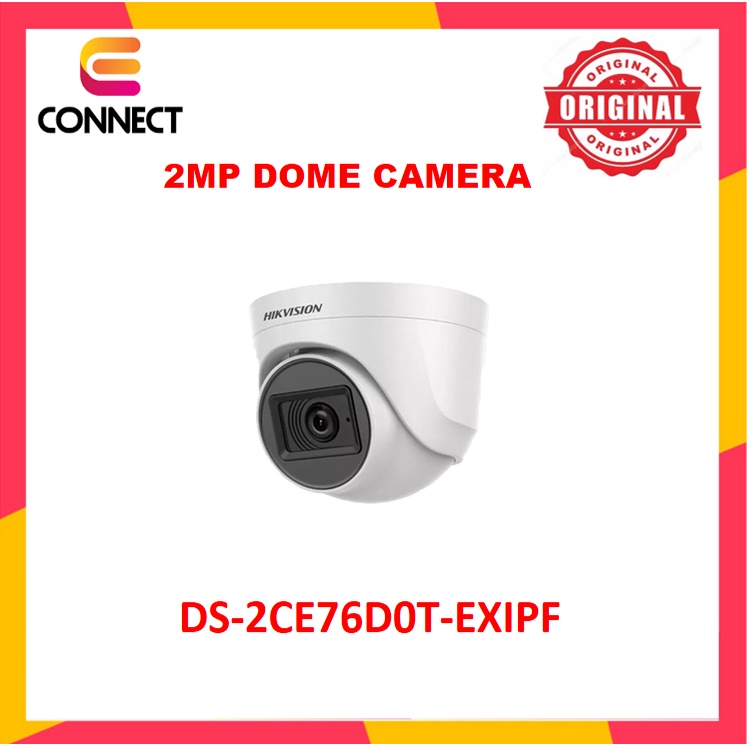 HIKVISION กล้องวงจรปิด INDOOR DOME CAMERA DS-2CE76D0T-EXIPF 2MP Analog Full HD 1080P 2.8 มม./3.6 มม.