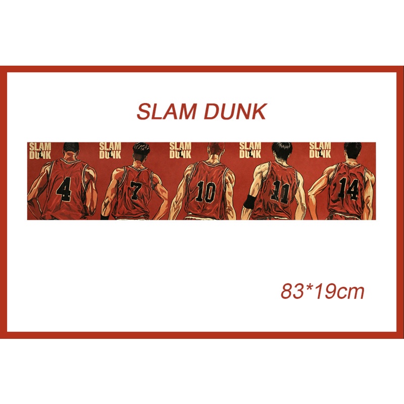 SLAM DUNK เริ่มต้นห้า Animat วอลล์เปเปอร์ Bar Cafe Decor หอพัก Room Wall 83*19 ซม.