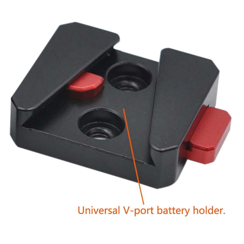 1/4 Universal V Mount Battery Quick Release Plate Adapter Black