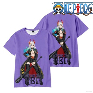 Tee - NS3อะนิเมะONEPIECEสีแดงเสื้อแขนสั้นเสื้อแขนสั้นลําลองหลวมทียามาโตะโรบินเสื้อUnisexขนาดบวกs