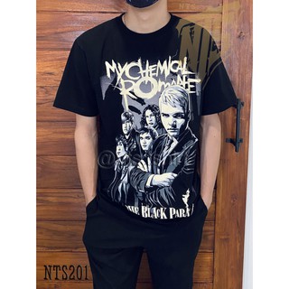 เสื้อยืดผ้าฝ้ายพรีเมี่ยม NTS 201 My Chemical ROCK เสื้อยืด เสื้อวง เสื้อดำ สกรีนลายอย่างดี ผ้าหนานุ่ม ไม่หดไม่ย้วย NTS T