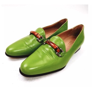 gucci women shoes green paten leather size36