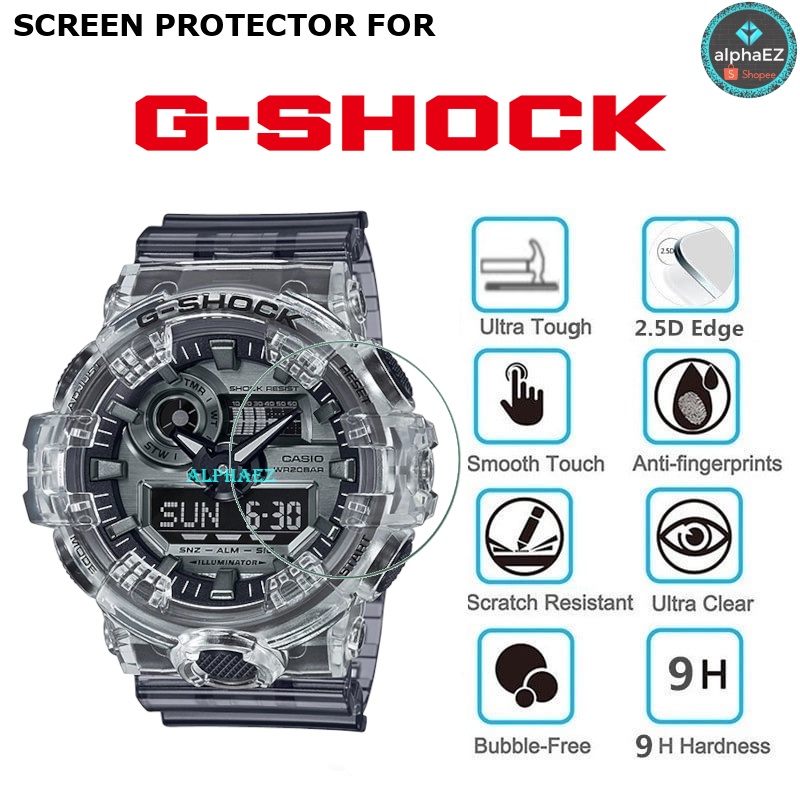 Casio G-Shock GA-700SK-1A SKELETON Series 9H นาฬิกากระจกนิรภัยป้องกันหน้าจอ GA-700 ฝาครอบป้องกันรอยข