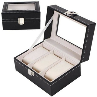 กล่องนาฬิกา 3 และ 12เรือน 2 แถว ใส่นาฬิกาได้ 12 ช่อง pu watch box