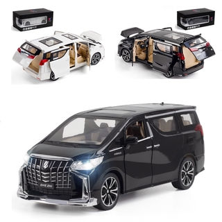 1:24 TOYOTA ALPHARD Die-Cast ยานพาหนะรถโลหะผสมรุ่นเสียงและแสงรถลากรุ่นคอลเลกชันรถยนต์ของเล่น