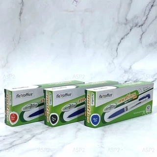 [แพ็ค 6ด้าม/12ด้าม] ปากกาลูกลื่นด้ามกด Flex Office รุ่น Matixs FO-024 ขนาด 0.7 มม.