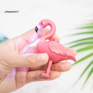 พวงกุญแจไฟฉายรูปนก Flamingo มีไฟ LED