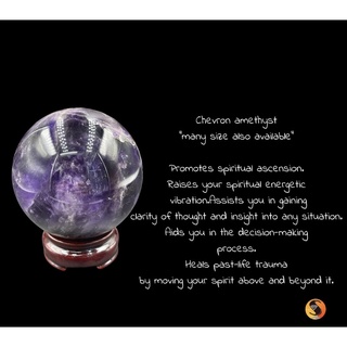 Chevron amethyst ball decoration. เชฟรอนอเมทิสต์บอลประดับ